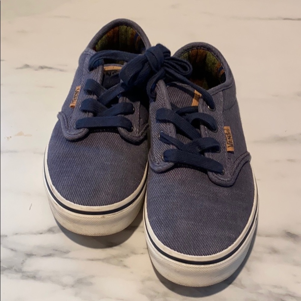 Vans blue cork tennis shoes